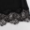Black Silk Floral Lace Lingerie Top