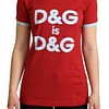 Dolce & Gabbana Red Crewneck D&G Top T-shirt
