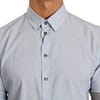 Blue White Short Sleeve Cotton Shirt
