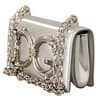 Silver Leather DG Phone Small Shoulder Purse