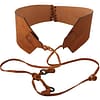Ermanno Scervino Brown Wide Leather Lace Up Knotted Belt