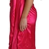 Dress Pink Fitted Cut One Shoulder Midi Dress