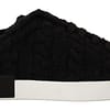 Dolce & Gabbana Black White Wool Cotton Casual Sneakers