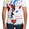 Dolce & Gabbana White Kids Drawing Print Cotton Men T-shirt