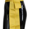 Dolce & Gabbana Yellow Wide Snap Button Closure Silk Belt
