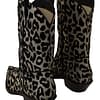 Gray Black Leopard Cowboy Boots Shoes