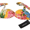 Yellow Floral Print Swimsuit Beachwear Bikini Tops