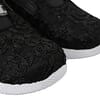 Black Polyester Runner Joice Sneakers Shoes