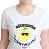 White Cotton Sunny Milano Print T-shirt