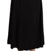 Dolce & Gabbana Black Viscose High Waist Pleated Midi Skirt