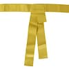 Yellow Wide Snap Button Closure Silk Belt