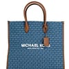 Michael Kors Mirella Large Signature Denim Logo Canvas North South Tote Handbag