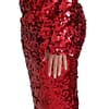 Red Sequin Sheath Long Sleeves Midi Dress