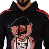Black Year Of The Pig Hooded Pullover Sweater