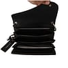 Black Leather Shoulder Saddle Cross Body Bag