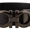 Dark Brown and Black Calf Leather Reversible Belt