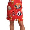 Dolce & Gabbana Red Fish Print Sleeveless Mini Shift Dress