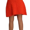 Orange Knitted Raffia A-Line Rayon Skirt