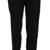Dolce & Gabbana Black Button Pleated Tapered Trouser Pants