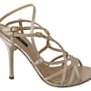 Dolce & Gabbana Beige Leather Ankle Strap Heels Sandals Shoes