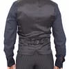 Black Striped Stretch Dress Vest Gilet