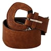 Costume National Brown Leather Fashion Waist Buckle Belt
