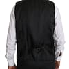 Black Wool Waistcoat Formal Gilet Vest