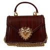 Dolce & Gabbana Bordeaux Eel Skin Small DEVOTION Shoulder Bag