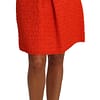 Dolce & Gabbana Orange Knitted Raffia A-Line Rayon Skirt