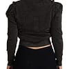 Black Gold Cropped Women Pullover Sweater