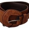 Brown Leather Fashion Waist Buckle Belt