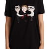 Dolce & Gabbana Black #dgfamily Cotton Crewneck Top T-shirt