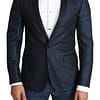 Dolce & Gabbana Blue Slim Fit Jacket Coat MARTINI Blazer