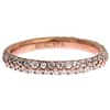 Nialaya Pink Gold 925 Silver Clear CZ Ring