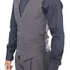 Gray Striped Formal Dress Vest