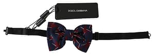 Dolce & Gabbana Blue Stars Print Adjustable Neck Papillon Bow Tie