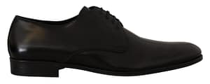 Dolce & gabbana black leather lace up formal derby shoes