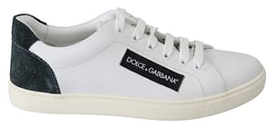 Dolce & gabbana white leather low top sneakers mens london shoes