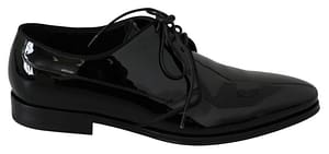 Dolce & Gabbana Black Patent Leather Mens Dress Formal Shoes