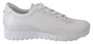 Jimmy Choo Monza White Leather Sneakers