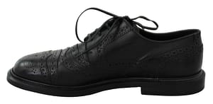 Black Leather Brogue Derby Dress Formal Shoes