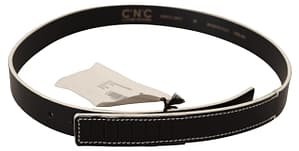 Black White Leather Fashion Waist Belt