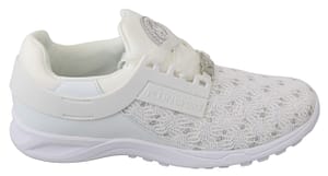 Philipp Plein White Polyester Casual Sneakers Shoes