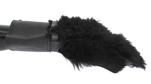 Dolce & Gabbana Black Leather Sheepskin Shearling Fur Gloves