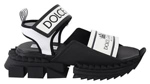 Dolce & Gabbana White Super King Strap Shark Slides Sandals Shoes
