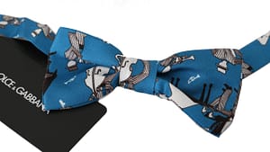 Dolce & Gabbana Blue Jazz Club Silk Adjustable Neck Papillon Men Bow Tie