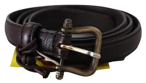 Scervino Street Brown Leather Vintage Buckle Belt