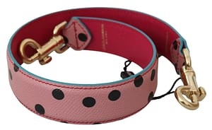 Dolce & Gabbana Pink Polka Dot Leather Shoulder Strap