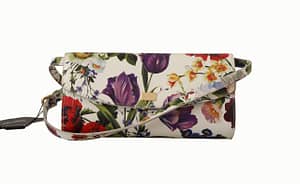 Dolce & Gabbana Multicolor Floral Leather Cross Body Clutch Bag