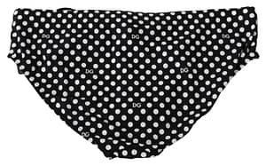 Black Polka Dot Men Beachwear Briefs Nylon Swimwear